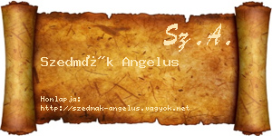 Szedmák Angelus névjegykártya